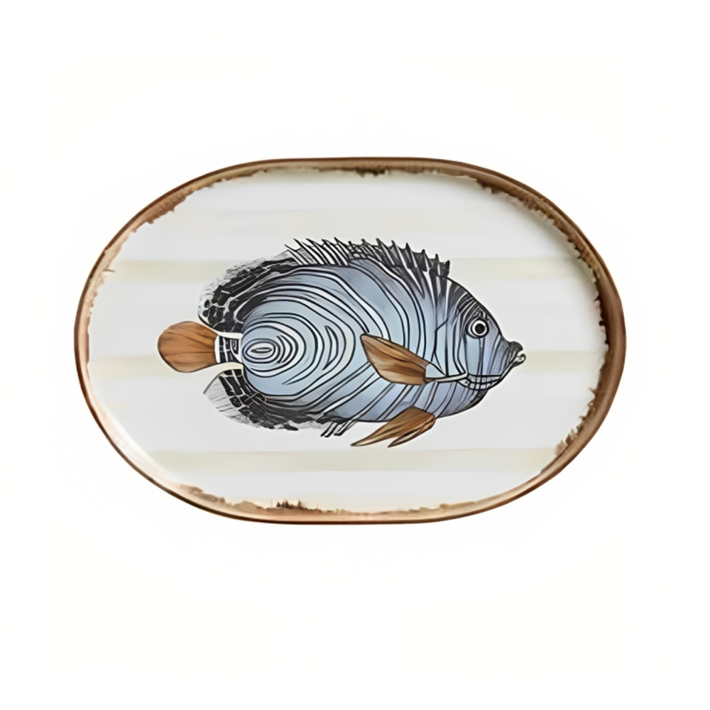 Travessa Grande Scalla Fish Striples Digital 3 X 36 Cm Travessa Grande Scalla Fish Striples Digital 3 X 36 Cm