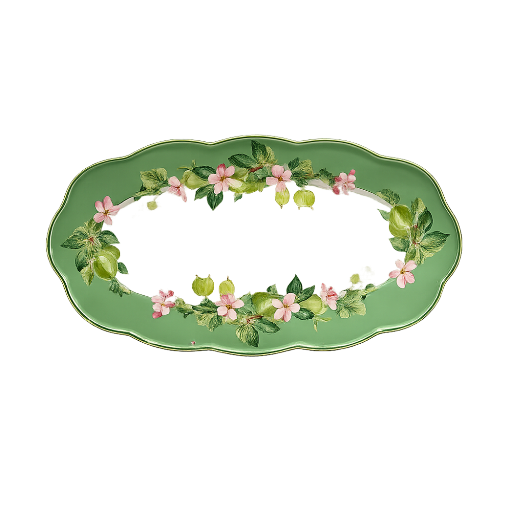 Travessa Oblonga Horticool Green 35cm