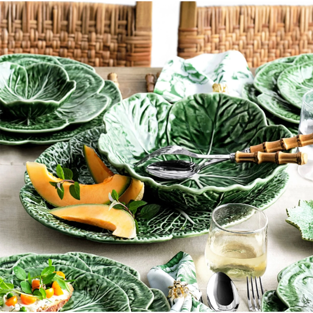 Travessa Oval Bordallo Pinheiro Couve 43 Cm Travessa Oval Bordallo Pinheiro Couve 43 Cm