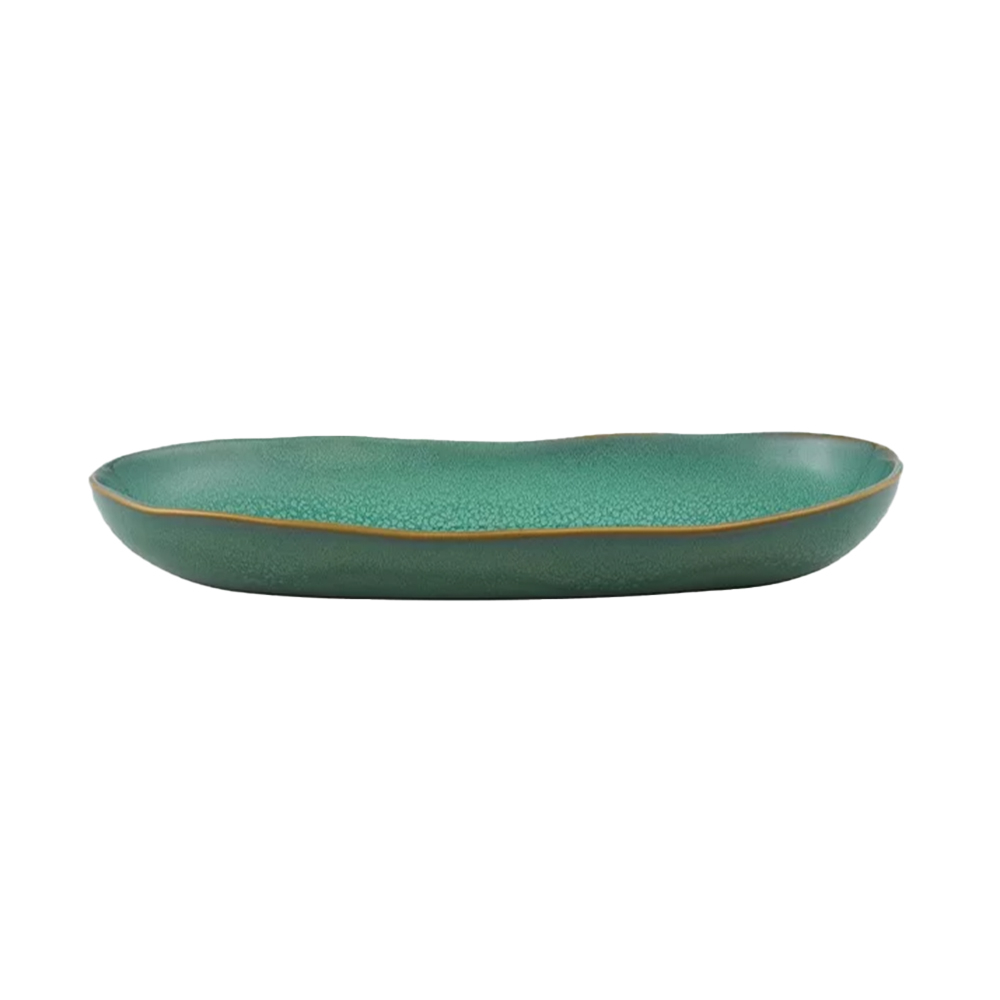 Travessa Oval Casa Alegre Gemstone Jade 34,5 Cm Travessa Oval Casa Alegre Gemstone Jade 34,5 Cm