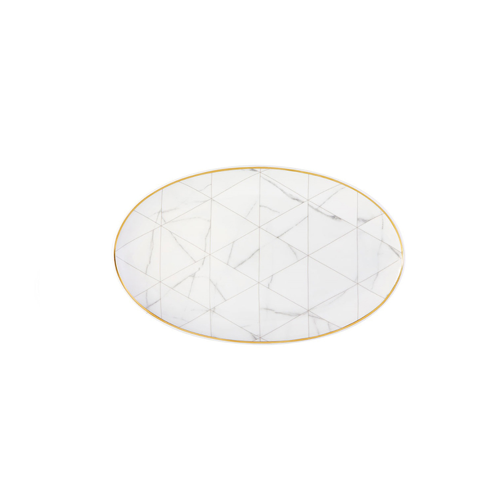 Travessa Oval Pequena Carrara Vista Alegre 33 Cm Travessa Oval Pequena Carrara Vista Alegre 33 Cm
