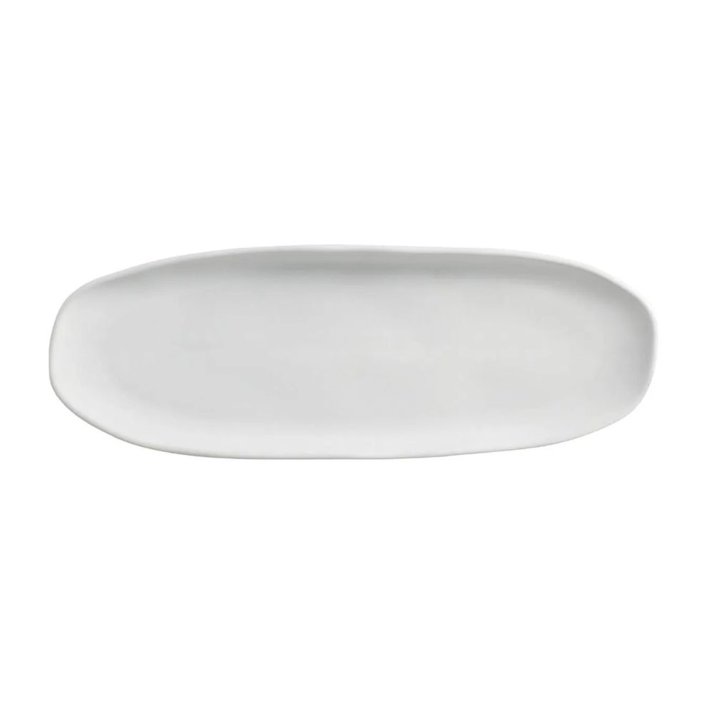 Travessa Oval Rasa Grande Porto Brasil Organico New White 36 Cm Travessa Oval Rasa Grande Porto Brasil Organico New White 36 Cm