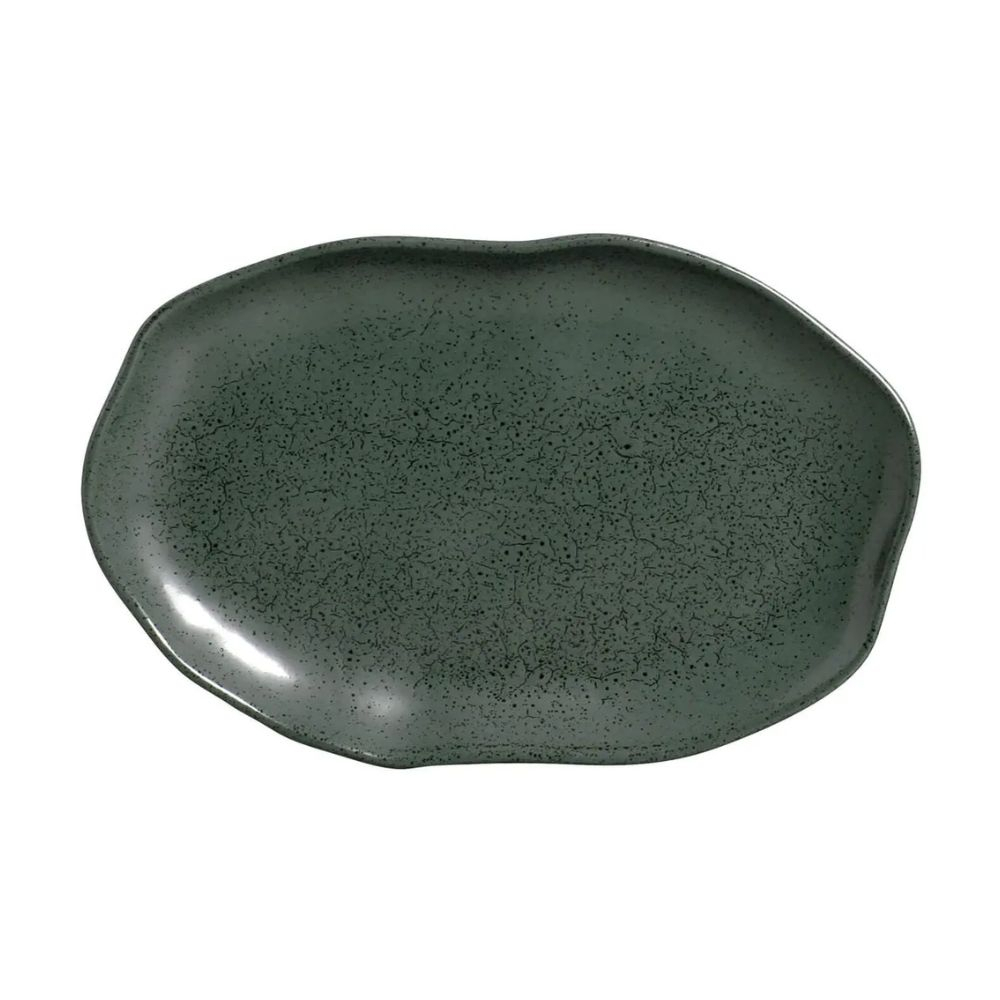 Travessa Oval Rasa Porto Brasil Organico Greenery 30 Cm Travessa Oval Rasa Porto Brasil Organico Greenery 30 Cm