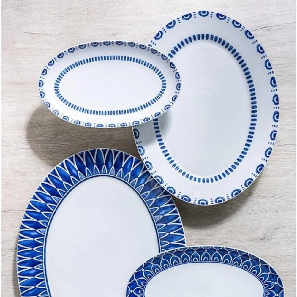 Travessa Oval Vista Alegre Azure 25 X 16 Cm Travessa Oval Vista Alegre Azure 25 X 16 Cm