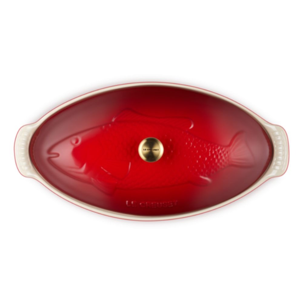 Travessa P/ Peixe Com Tampa Le Creuset Heritage 34 Cm