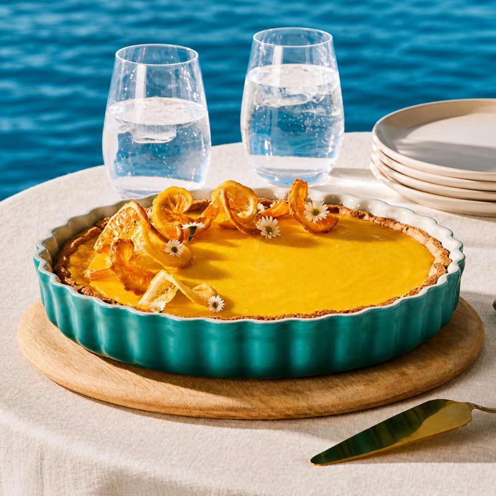 Travessa Redonda Canelada Heritage Le Creuset 28 Cm