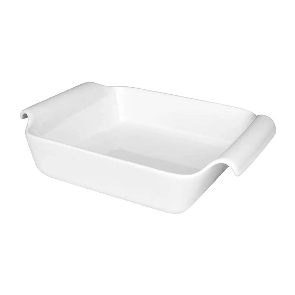 Travessa Refrataria Para Lasanha Oxford Cookware Branca 25,5 X 19,5 X 6,5 Cm