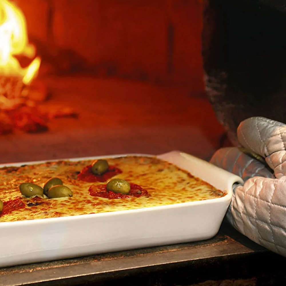 Travessa Refrataria Rasa Oxford Cookware Branca