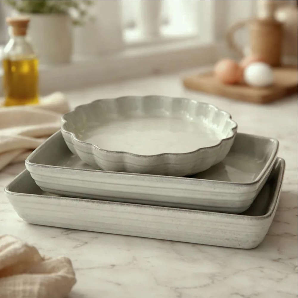 Travessa Retangular 4,2 L Jade Cinza L' Hermitage