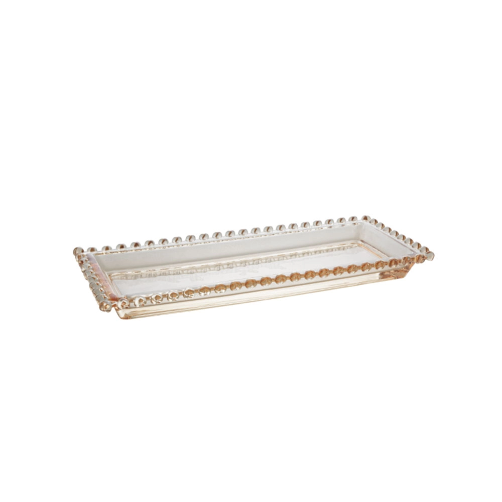 Travessa Retangular Lyor Coração 30 X 13 X 3 Cm Travessa Retangular Lyor Coração 30 X 13 X 3 Cm