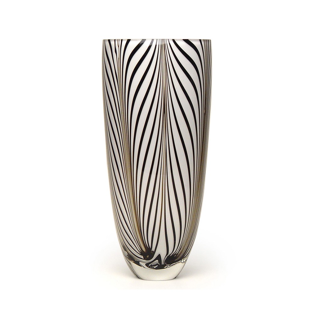 Vaso 55 Ms Cristais Cá D'oro Leitoso 30 X 14 Cm