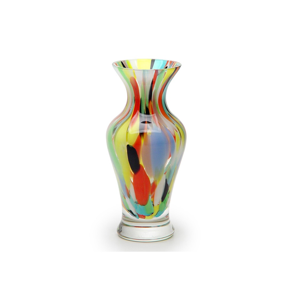 Vaso 76 Cristais Cá D'oro Multicor 14 X 7 Cm