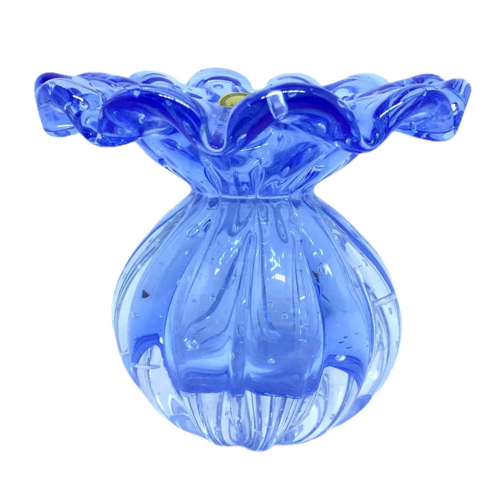 Vaso Batllo Cristais D´labone Turquesa 11 X 13 Cm