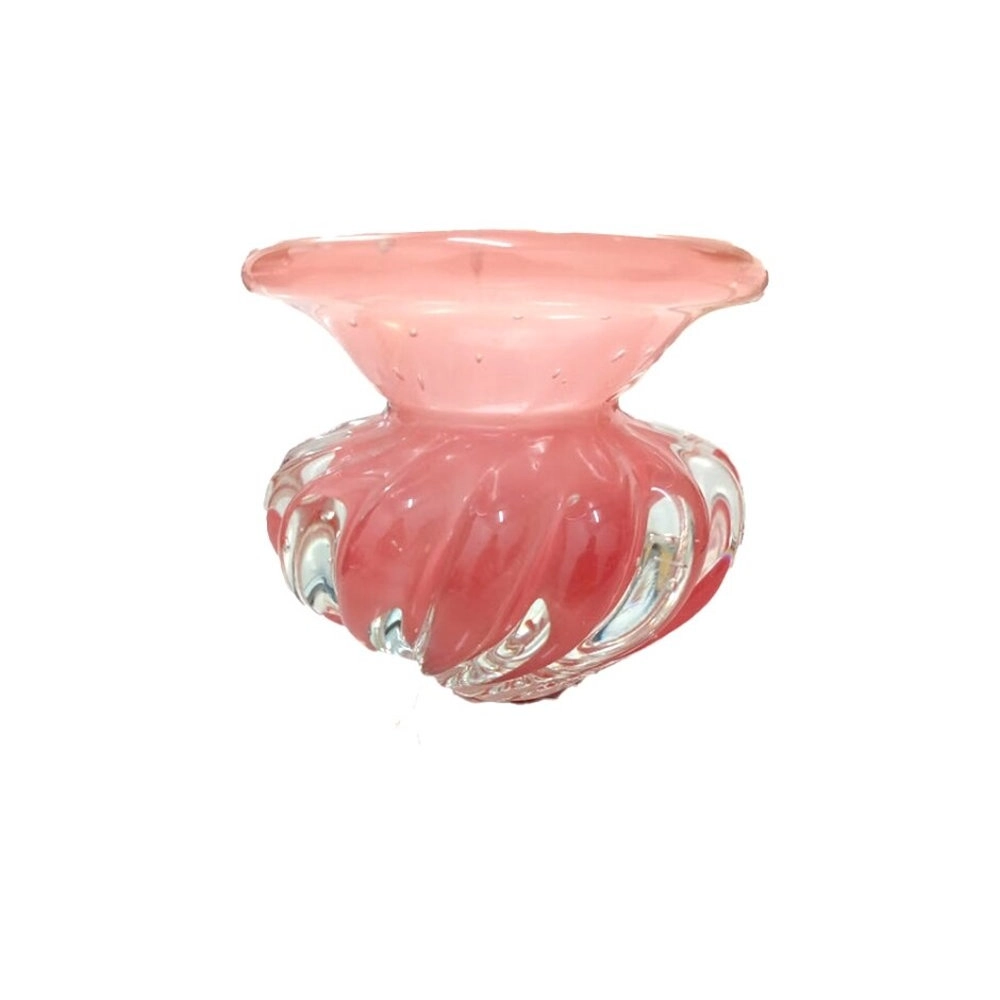 Vaso Cesky Cristais D´labone Quartzo Rose 9 X 9 Cm