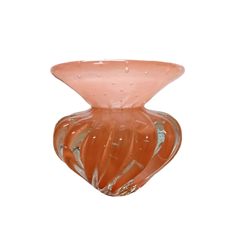 Vaso Cesky Cristais D´labone Tumeric Laranja 14 X 14 Cm