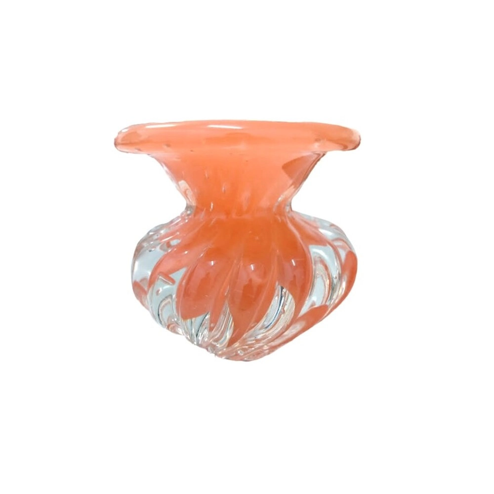 Vaso Cesky Cristais D´labone Tumeric Laranja 9 X 9 Cm