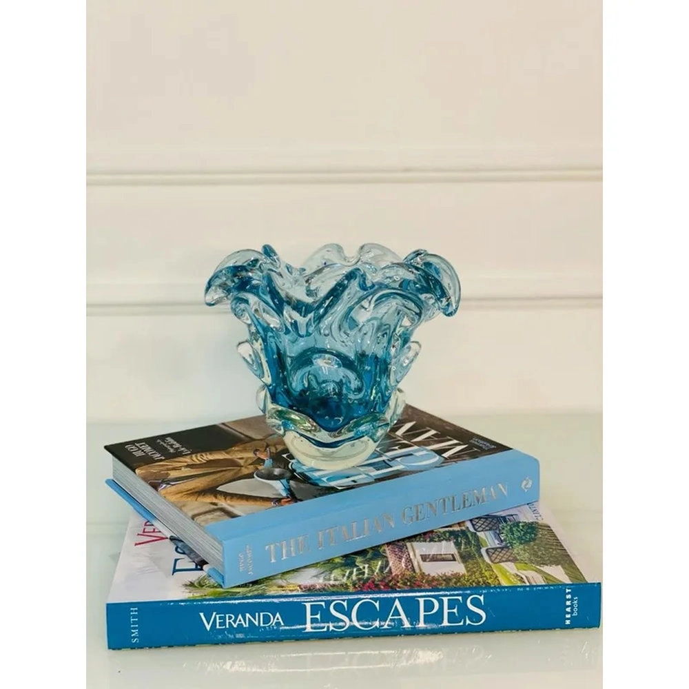 Vaso Cristais D´labone Budelli Turquesa 14 X 10 X 17 Cm Vaso Cristais D´labone Budelli Turquesa 14 X 10 X 17 Cm