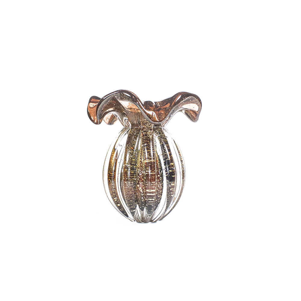 Vaso Cristais D´labone Enns Com Ouro 13 X 11 Cm
