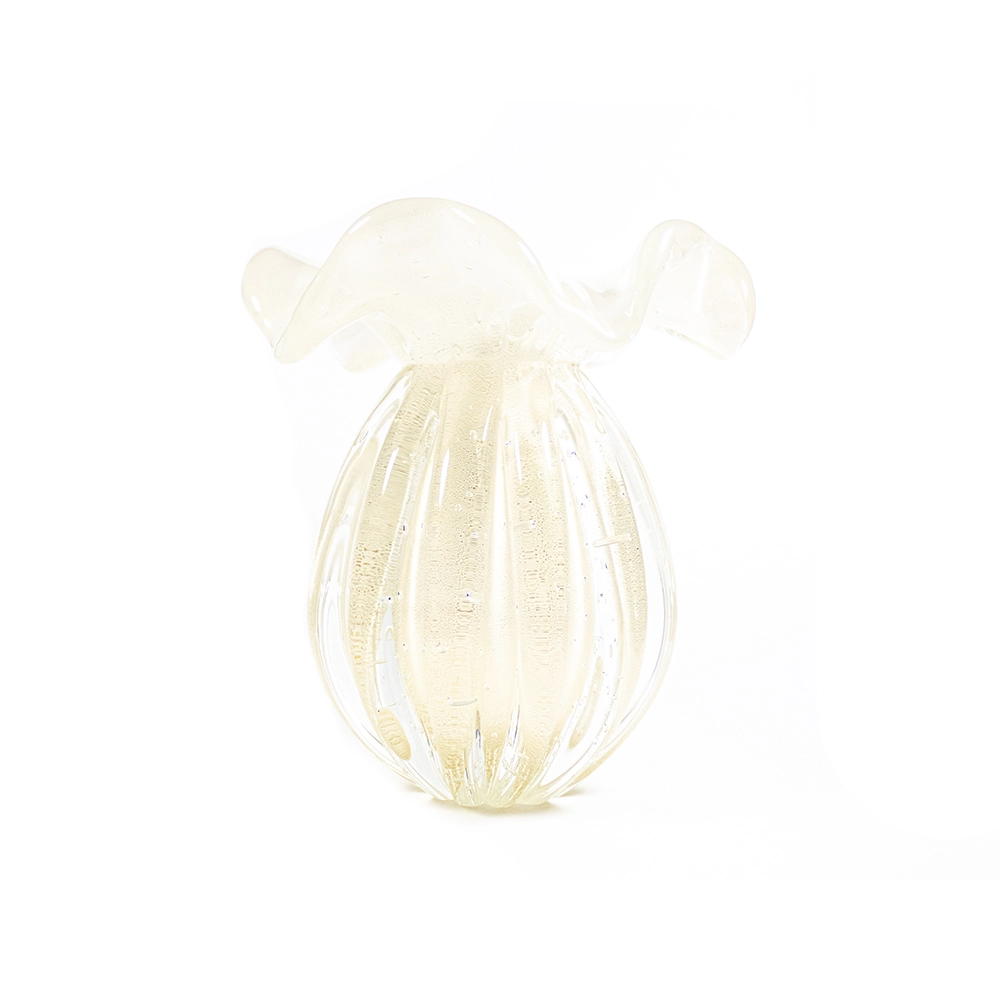 Vaso Cristais D´labone Enns Com Ouro 15 X 13 Cm Vaso Cristais D´labone Enns Com Ouro 15 X 13 Cm