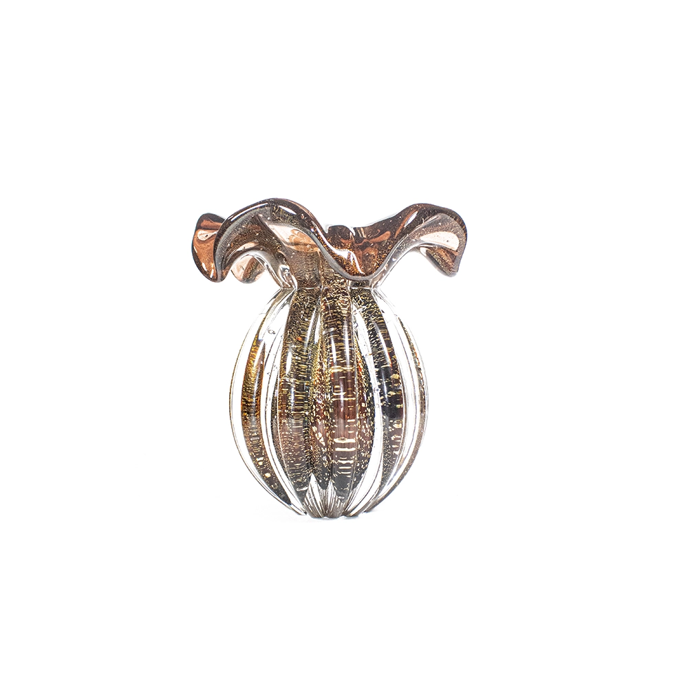Vaso Cristais D´labone Enns Com Ouro 15 X 13 Cm