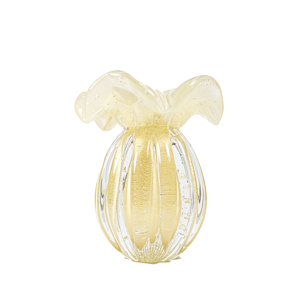 Vaso Cristais D´labone Enns Com Ouro 18 X 17 Cm Vaso Cristais D´labone Enns Com Ouro 18 X 17 Cm