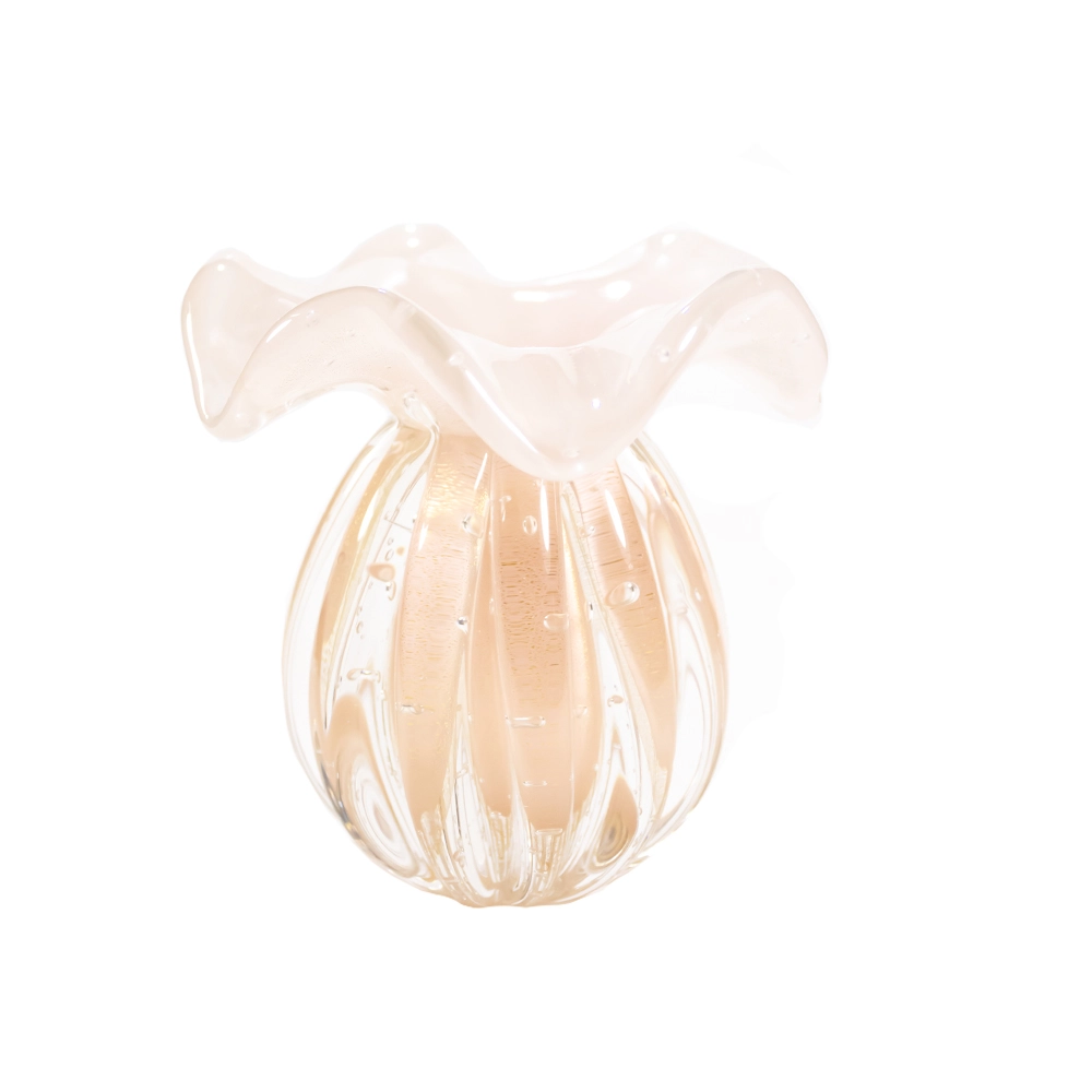 Vaso Cristais D´labone Enns Com Ouro 18 X 17 Cm Vaso Cristais D´labone Enns Com Ouro 18 X 17 Cm