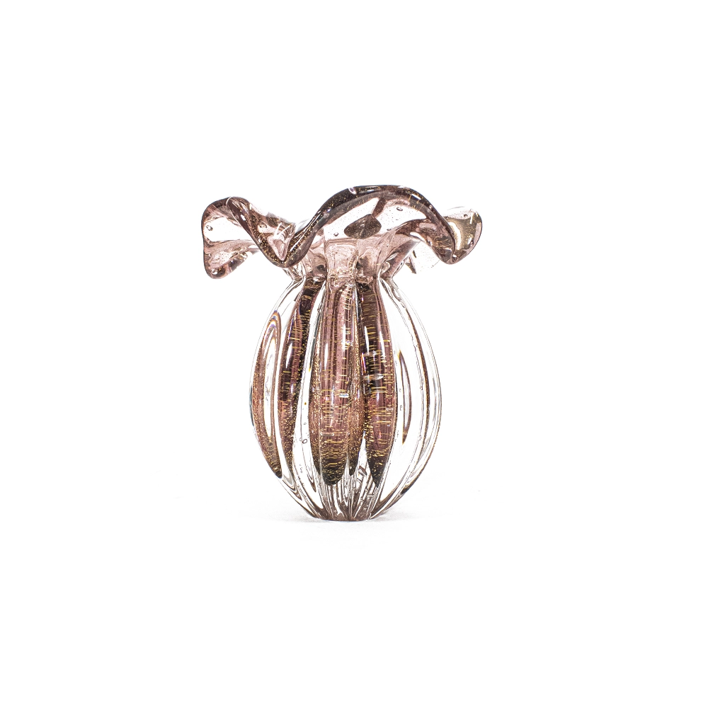 Vaso Cristais D´labone Enns Com Ouro 18 X 17 Cm Vaso Cristais D´labone Enns Com Ouro 18 X 17 Cm