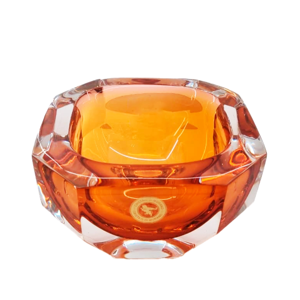 Vaso Cristais Di Murano Com Ouro 21 X 33 Cm Vaso Cristais Di Murano Com Ouro 21 X 33 Cm