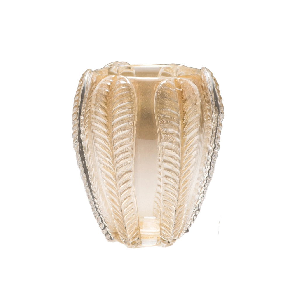 Vaso Cristais Di Murano Com Ouro 27 X 30 Cm Vaso Cristais Di Murano Com Ouro 27 X 30 Cm