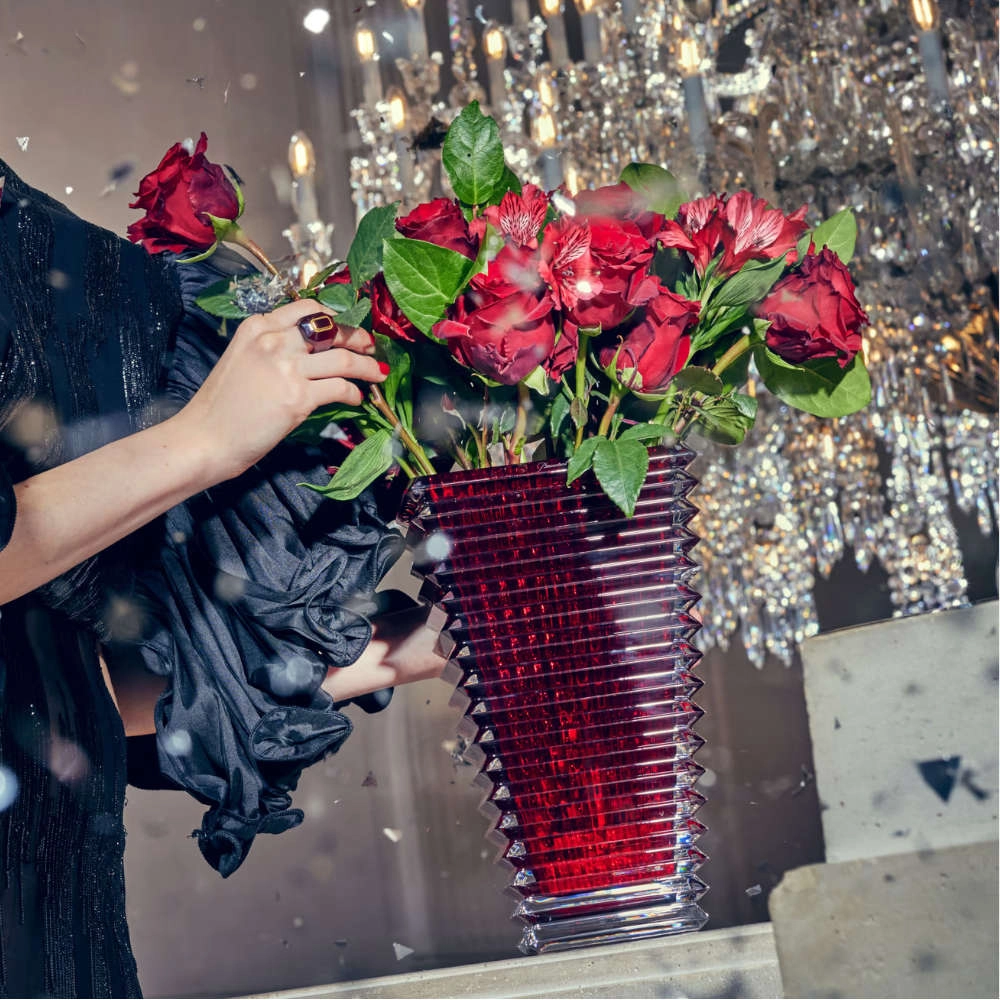 Vaso Retangular Eye Baccarat 30 Cm