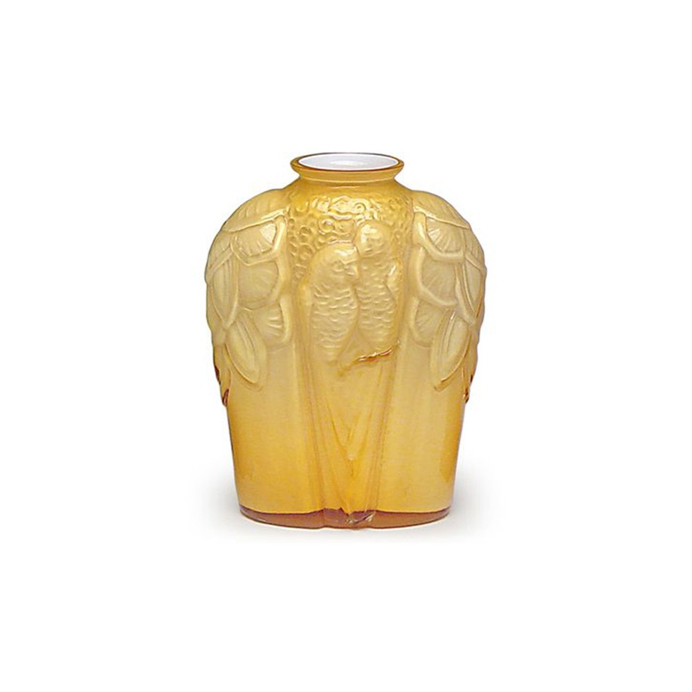 Vaso Fauna Cristais Cá D'oro Leitoso 22,5 X 18 Cm