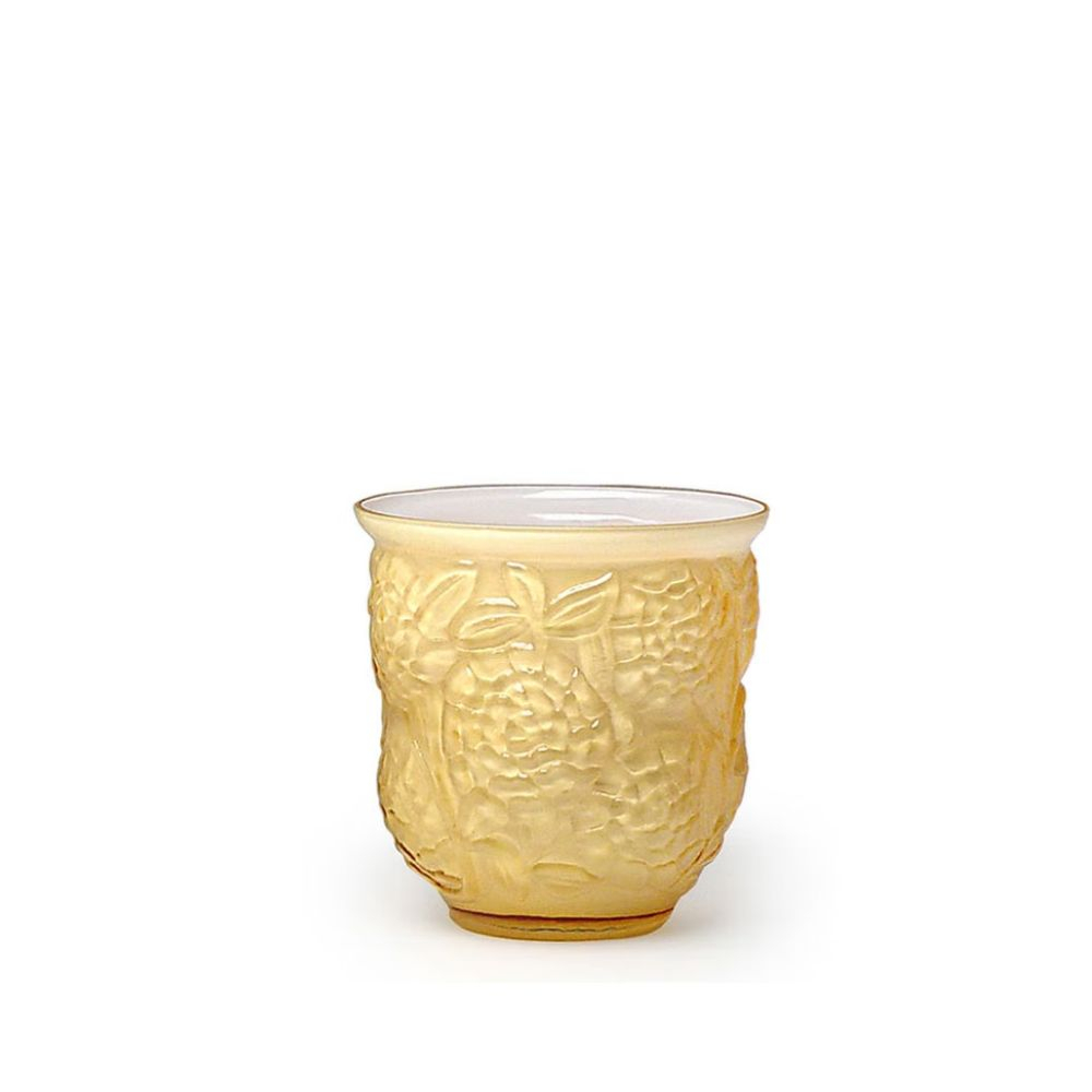 Vaso Flores Cristais Ca D'oro Leitoso 17,5 Cm