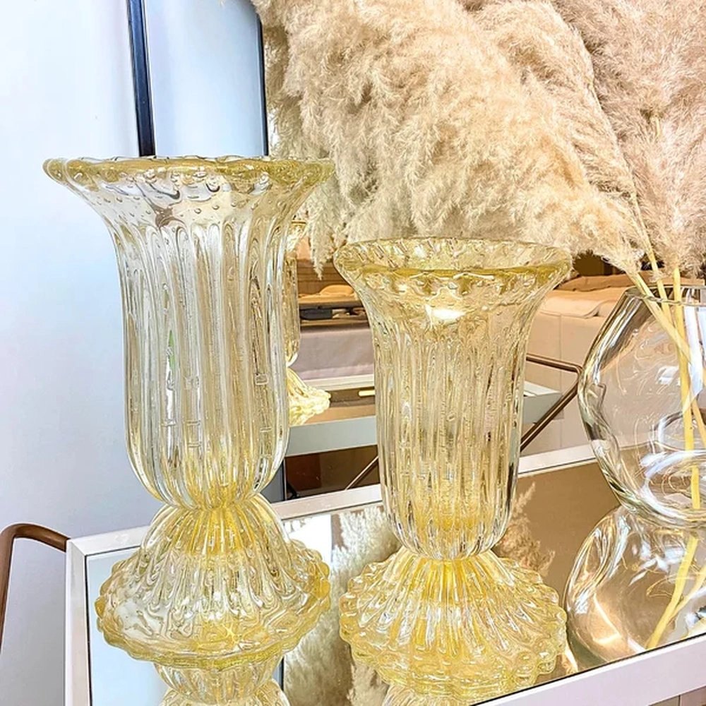 Vaso Franca Cristais D´labone Ambar 42 X 25 Cm