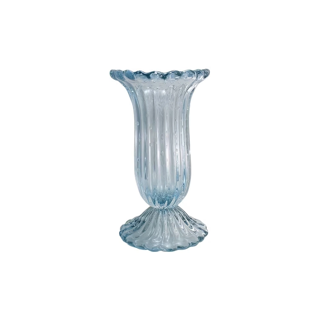 Vaso Franca Cristais D´labone Aquamarine 42 X 25 Cm Vaso Franca Cristais D´labone Aquamarine 42 X 25 Cm