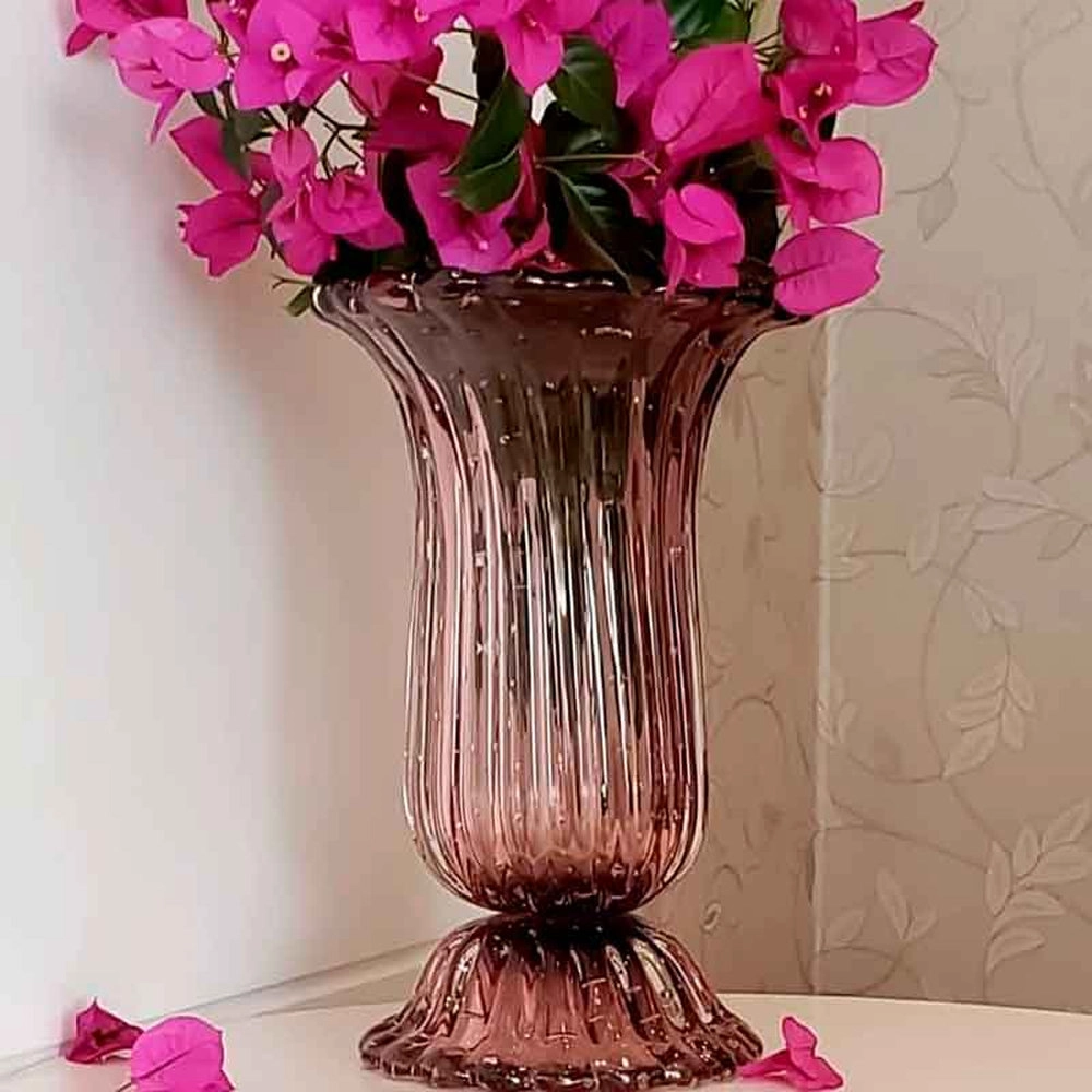 Vaso Franca Cristais D´labone Rubi 42 X 25 Cm Vaso Franca Cristais D´labone Rubi 42 X 25 Cm