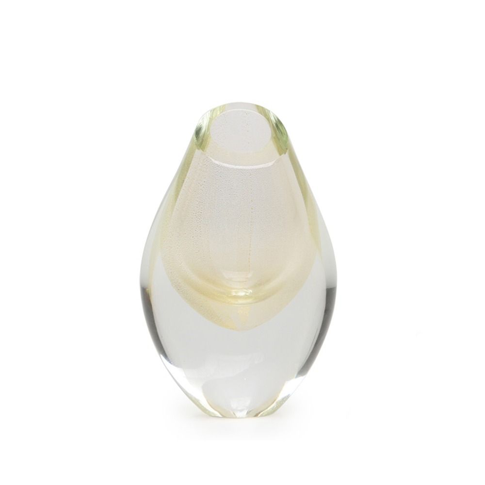 Vaso Gota Mini Baixa Cristais Cá D'oro 15 Cm