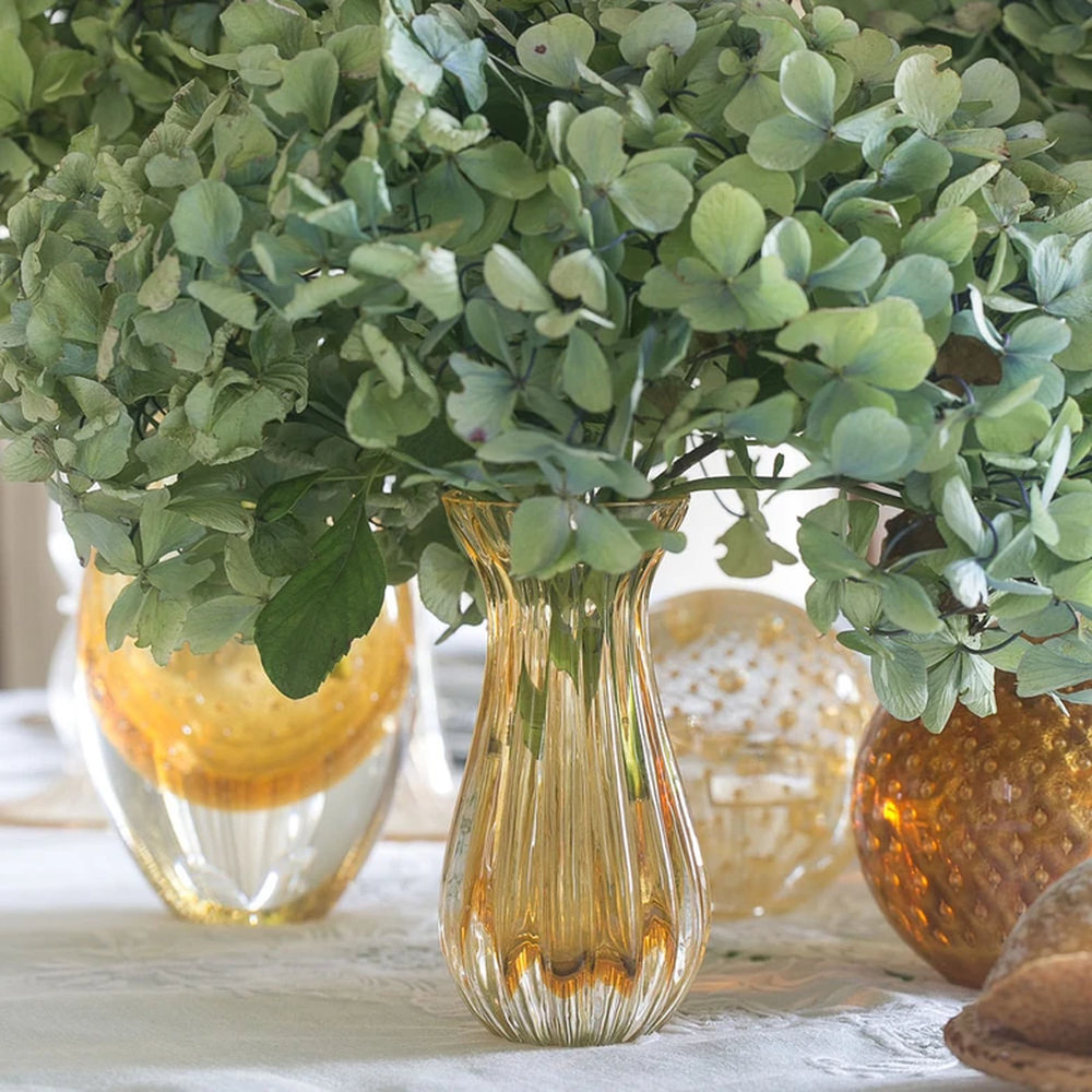 Vaso M61 Cristais Ca D'oro Ambar Transparente 11,5 X 6 Cm