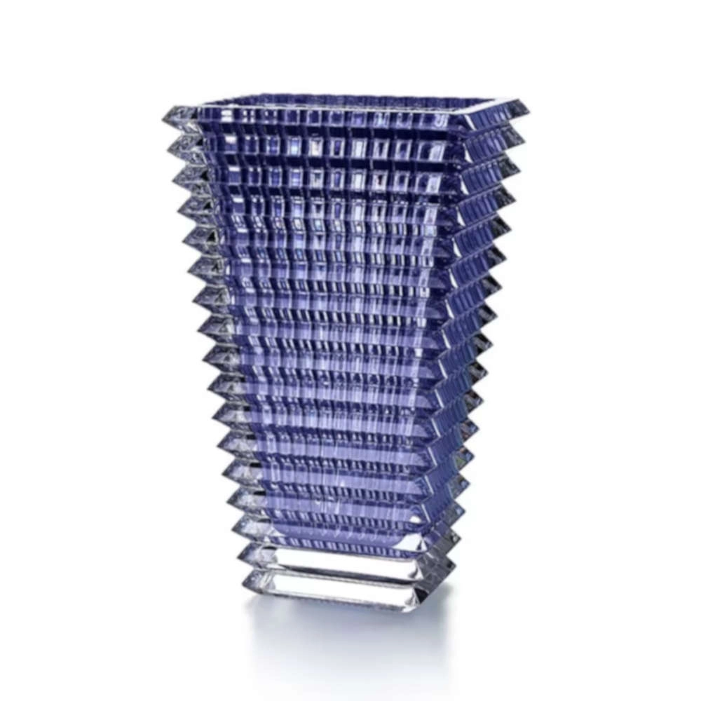 Vaso Retangular Em Cristal Baccarat Eye Azul Vaso Retangular Em Cristal Baccarat Eye Azul