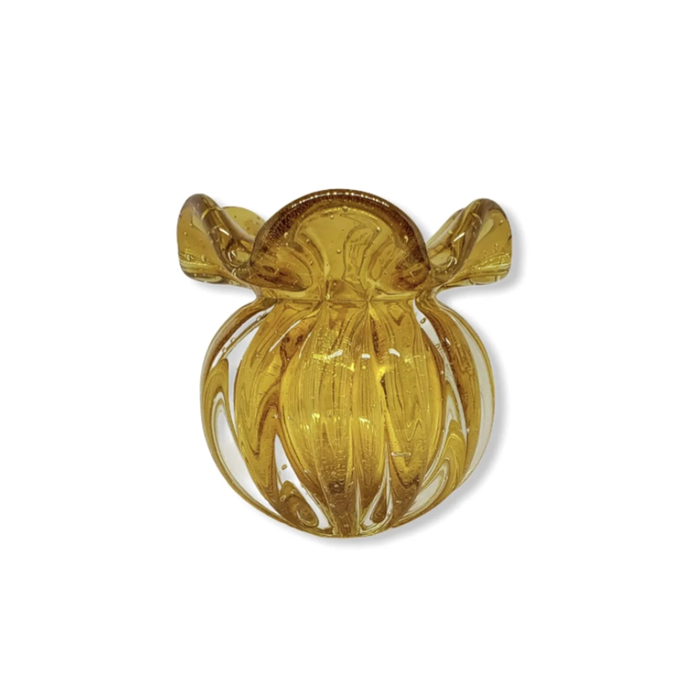 Vaso Torcello Cristais D´labone Com Ouro 14 X 14 Cm