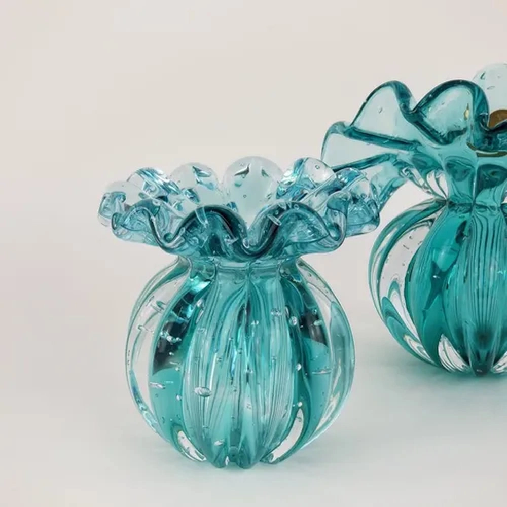 Vaso Torcello Cristais D´labone Esmeralda 17 X 17 Cm