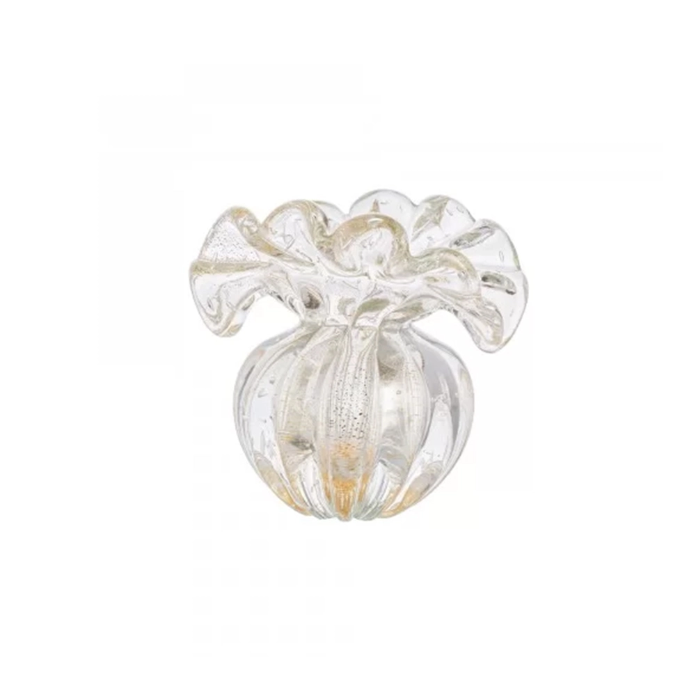 Vaso Toscana Cristais D´labone Com Ouro 10 Cm Vaso Toscana Cristais D´labone Com Ouro 10 Cm