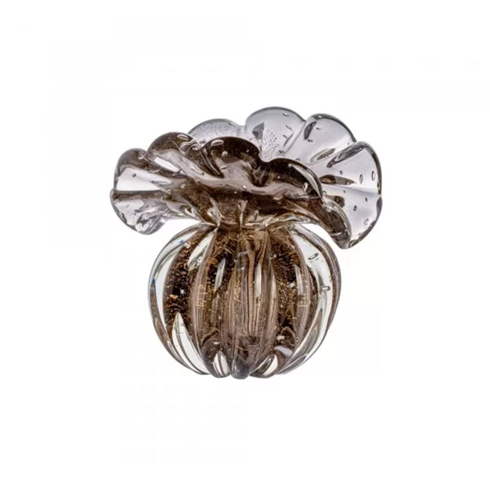 Vaso Toscana Cristais D´labone Com Ouro 10 Cm