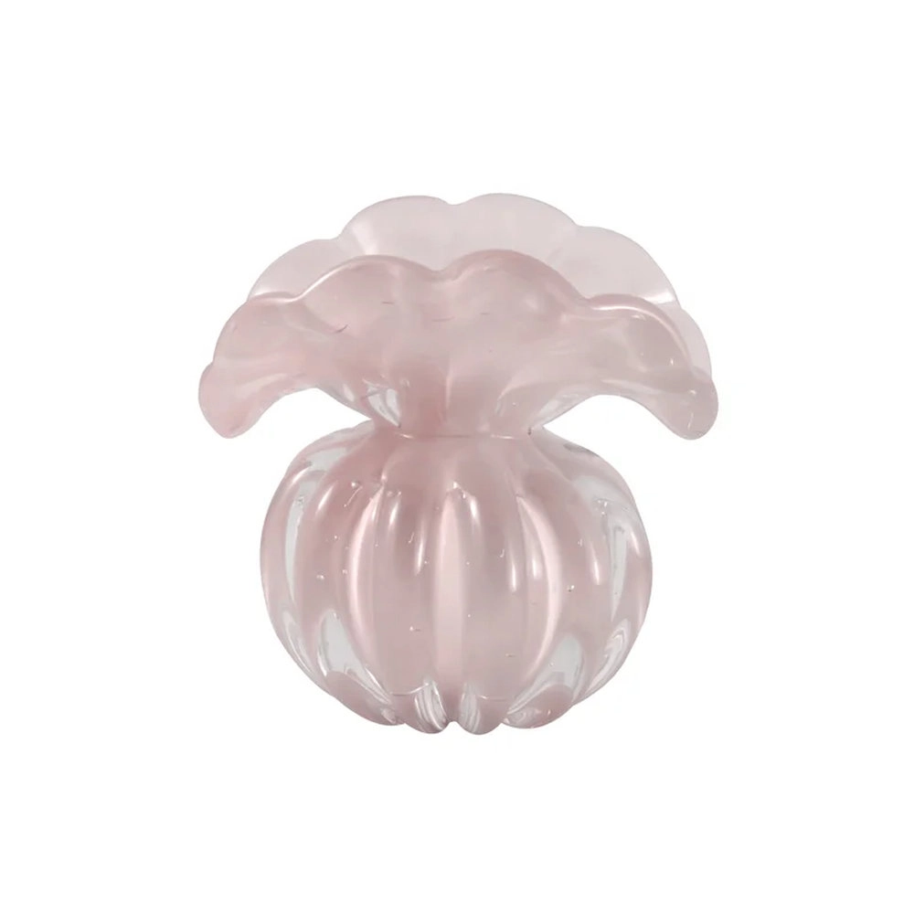 Vaso Toscana Cristais D´labone Jade Rosa 10 X 10 Cm