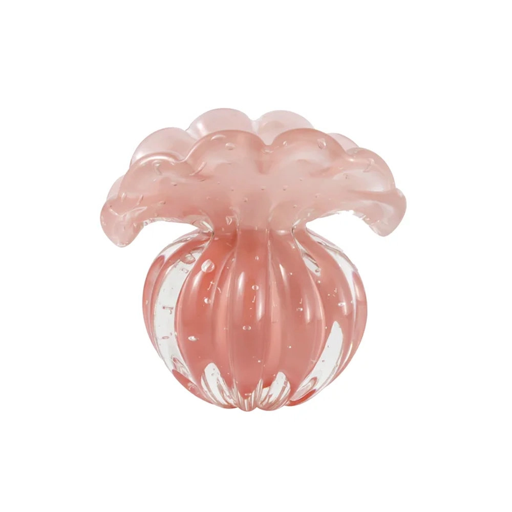 Vaso Toscana Cristais D´labone Quartzo Rose 10 X 10 Cm