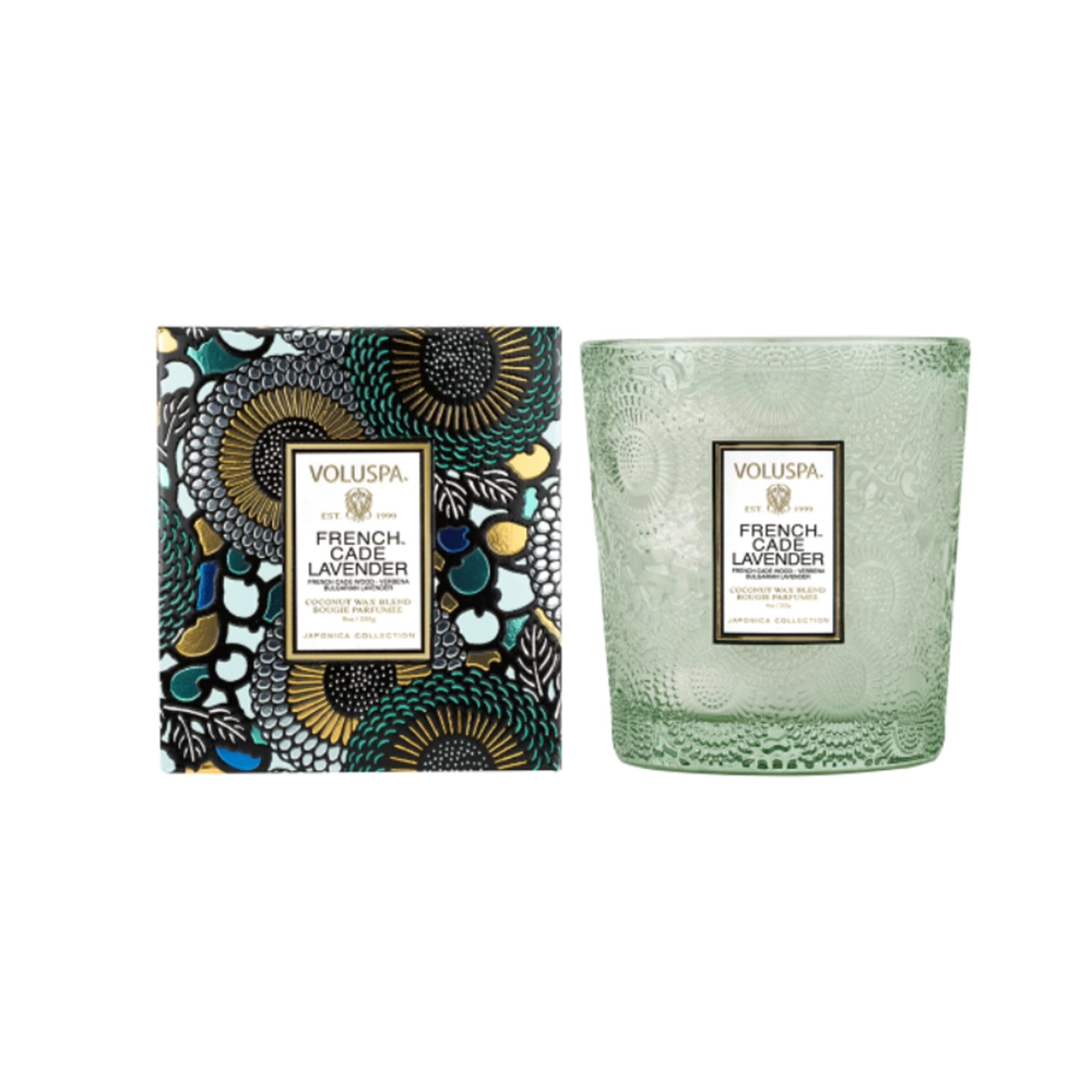 Vela Copo de Vidro Clássico 60h Voluspa Coleção Japonica