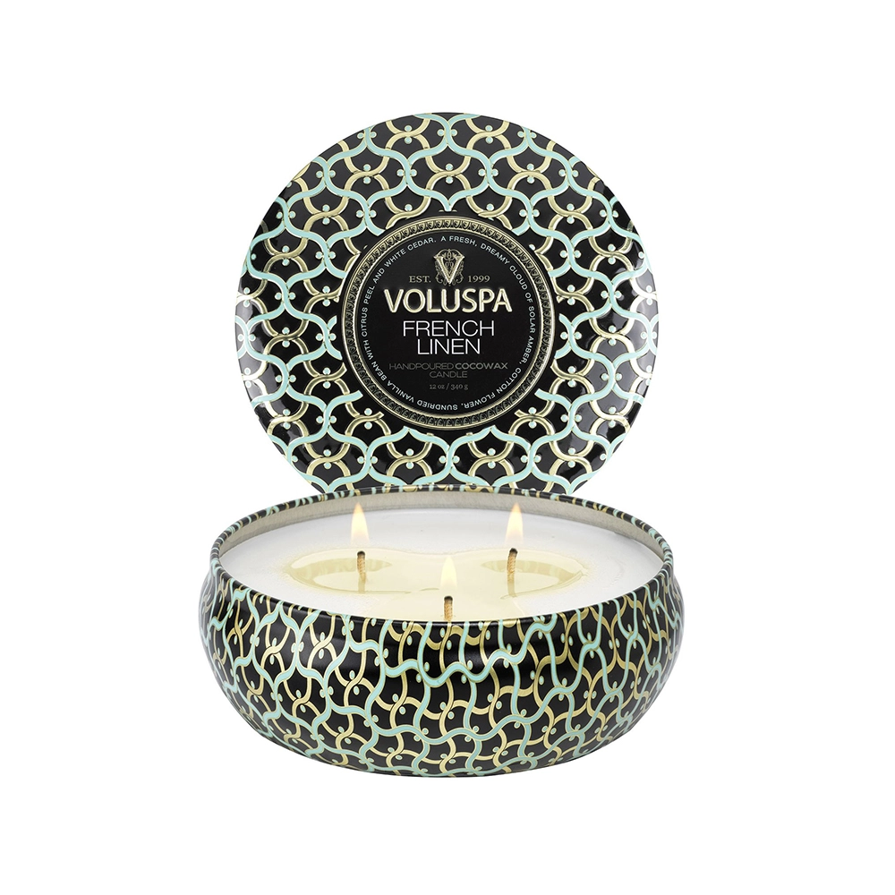 Vela Lata 3 Pavios 60 H Voluspa Nova Coleção Maison Noir Vela Lata 3 Pavios 60 H Voluspa Nova Coleção Maison Noir