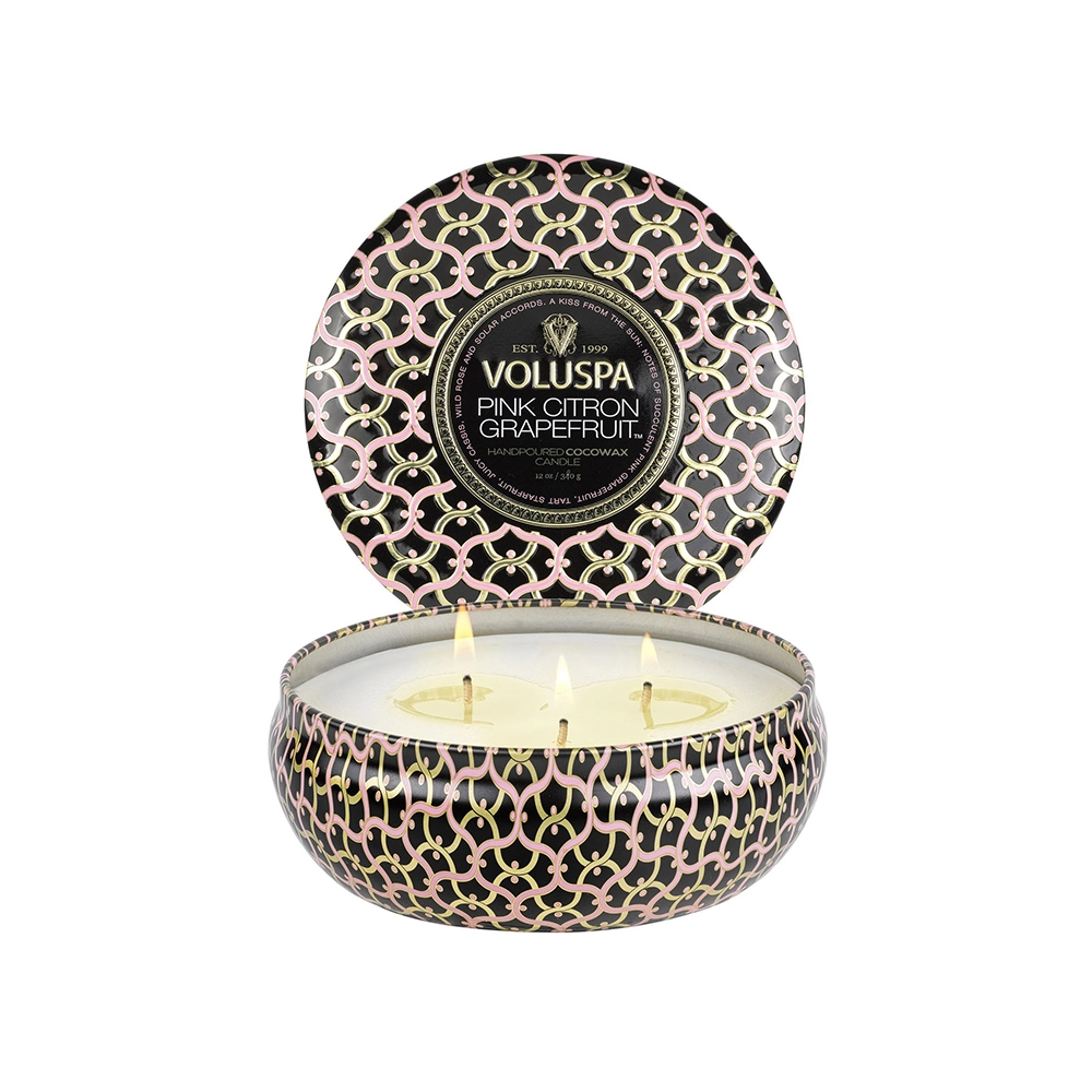 Vela Lata 3 Pavios 60 H Voluspa Nova Coleção Maison Noir