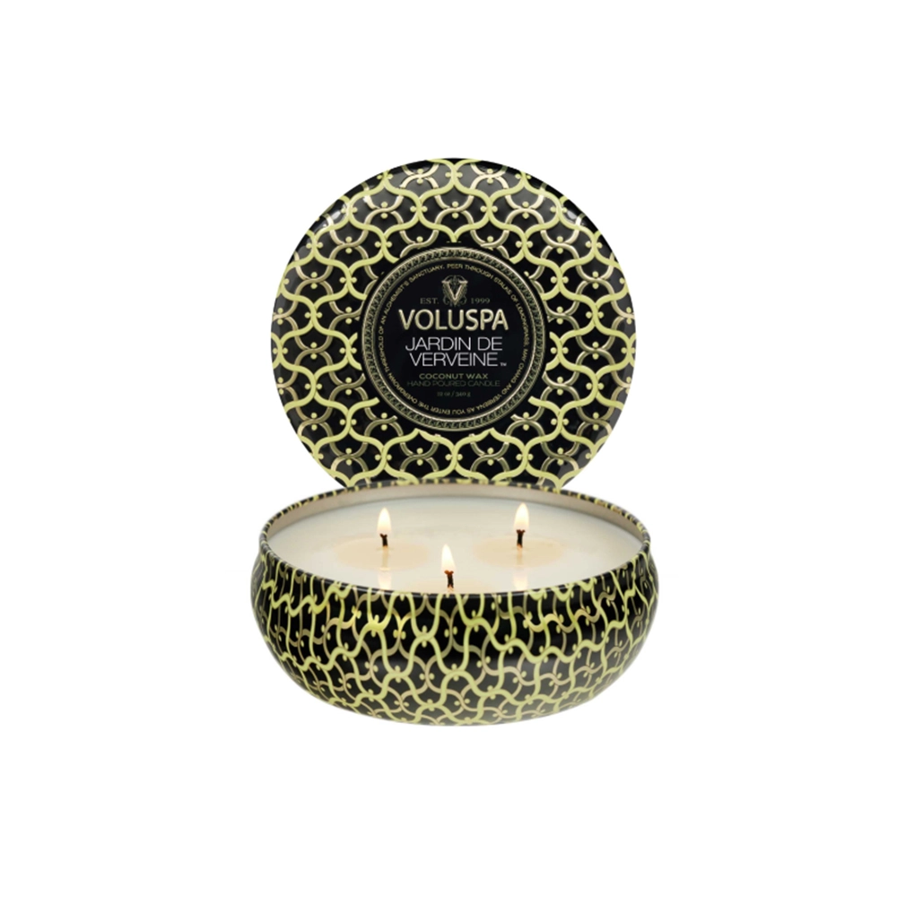 Vela Lata 3 Pavios 60 H Voluspa Nova Coleção Maison Noir