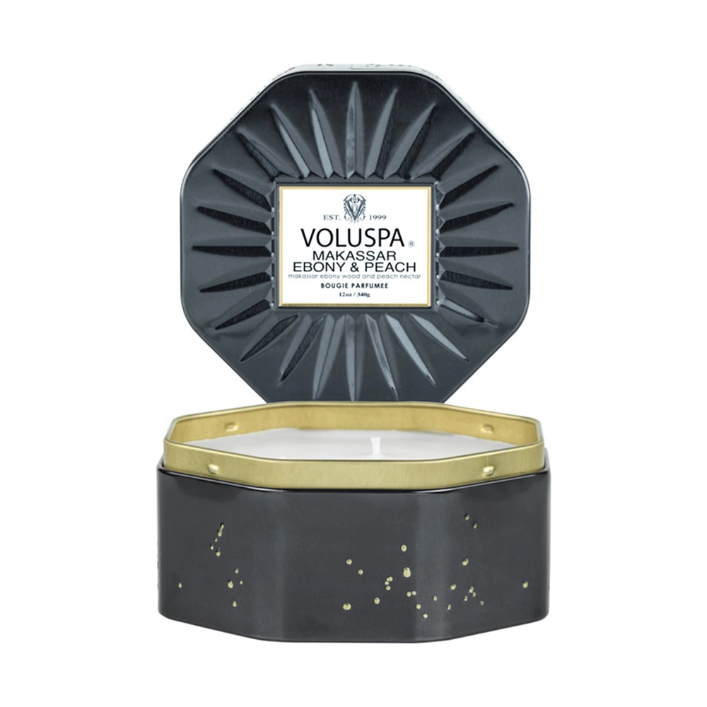 Vela Lata Octogonal 3 Pavios 50h Voluspa Coleção Vermeil