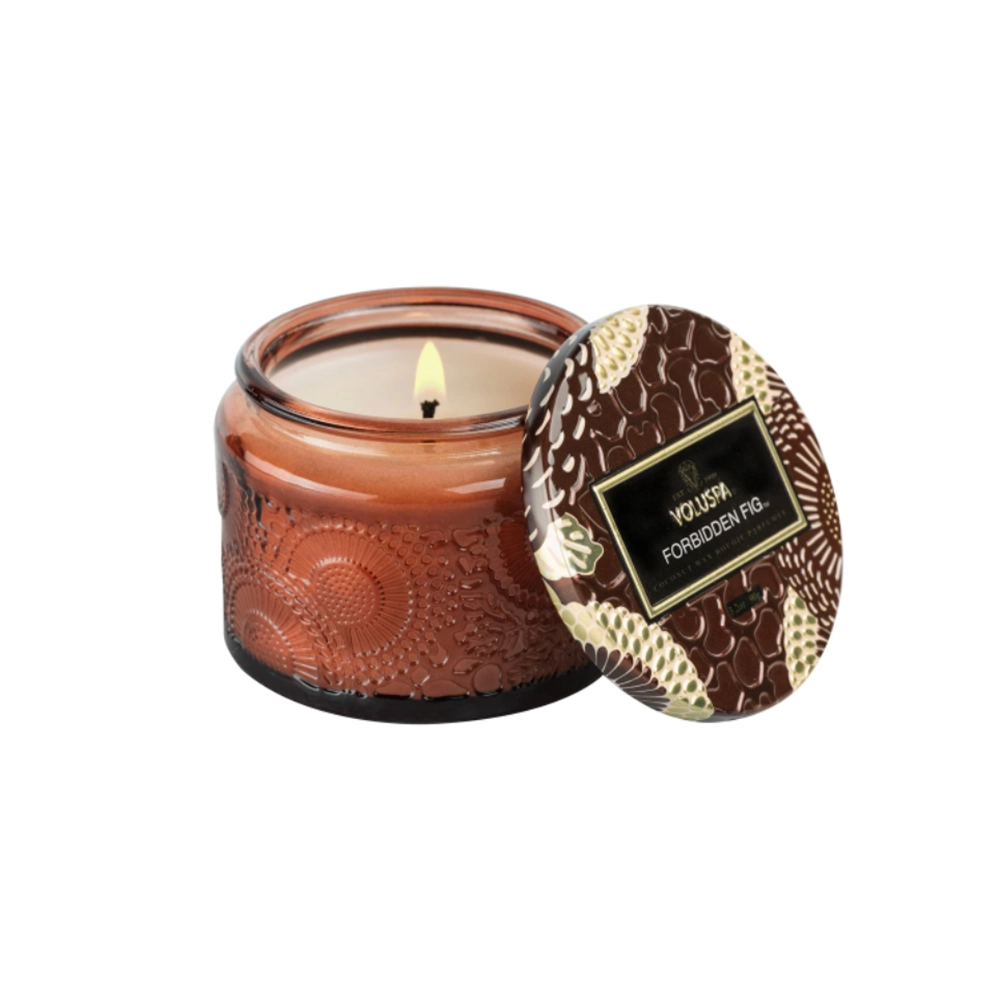 Vela Pote de Vidro Pequena 25h Voluspa Coleção Japonica